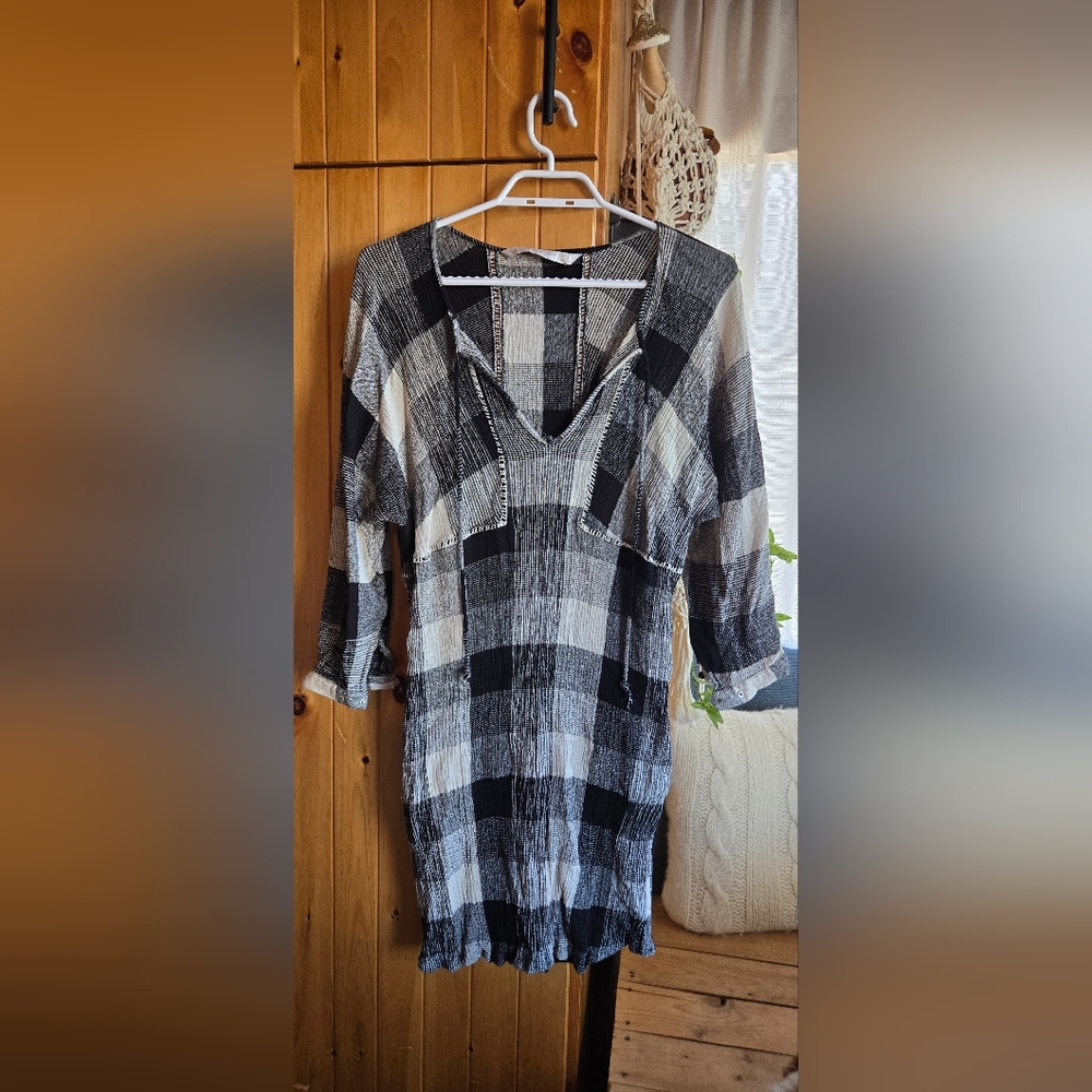 ZARA Trafaluc Collection Buffalo Plaid Mini Dress